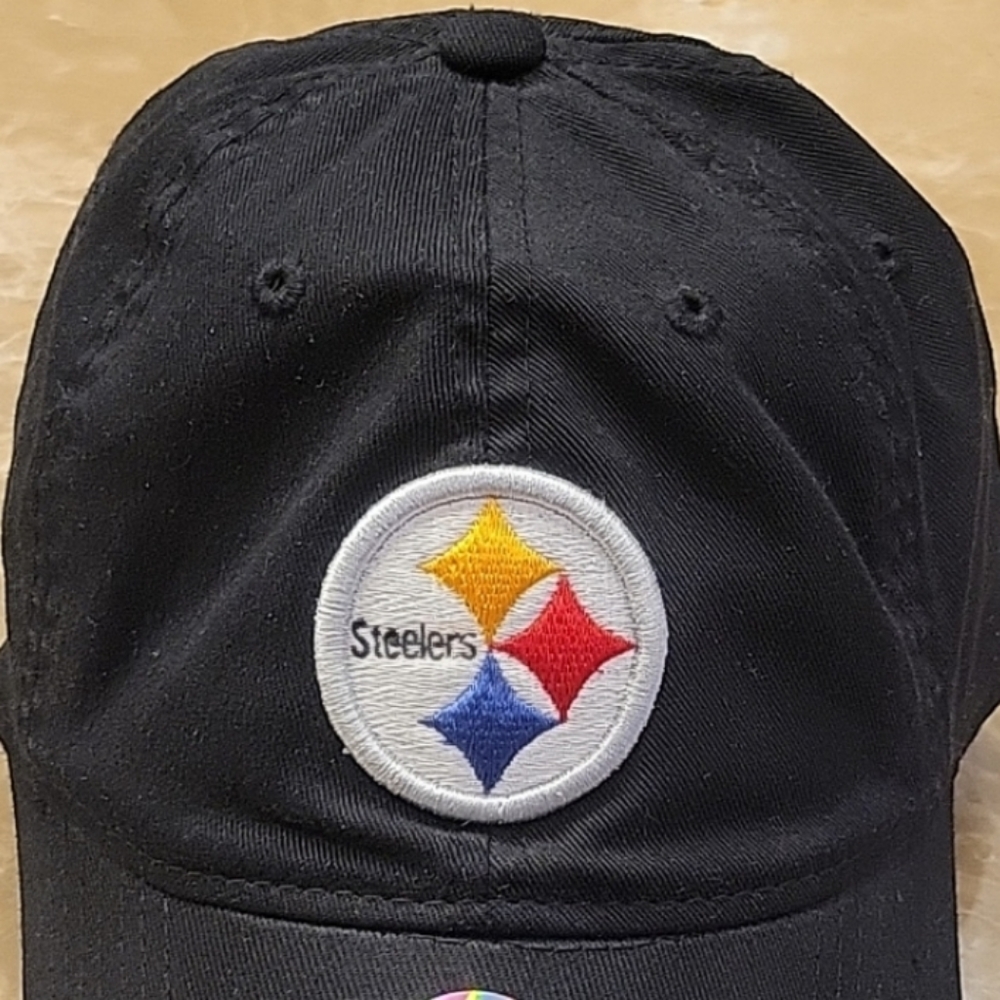 Team Apparel Pittsburgh Steelers NFL Black Baseball Cap, S/M or 7-1/4" - Picture 2 of 13